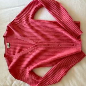 Aritzia Wilfred coral cardigan